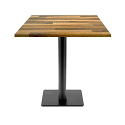 Restootab Table 70x70cm - modèle Milan T noyer lamellé