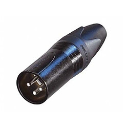 Connecteur XLR 3 points mâle argente noir NEUTRIK