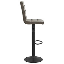 Acheter vidaXL Tabourets de bar lot de 2 gris foncé velours