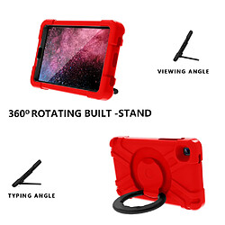 Coque en TPU avec béquille pivotante à 360°, hybride rouge/noir pour votre Samsung Galaxy Tab A7 Lite 8.7 pouces