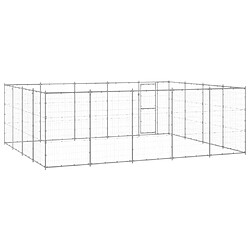 Acheter Helloshop26 Chenil extérieur cage enclos parc animaux chien extérieur acier galvanisé 24,2 m² 02_0000416