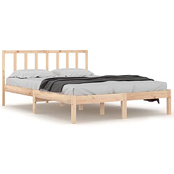 vidaXL Cadre de lit sans matelas bois de pin massif 120x190 cm