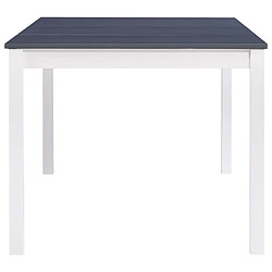 Avis Maison Chic Table de salle à manger,Table à dîner Blanc et gris 180 x 90 x 73 cm Pin -GKD30208