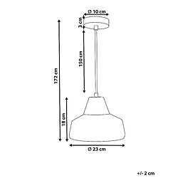 Avis Beliani Lampe suspension TALPARO Verre Doré