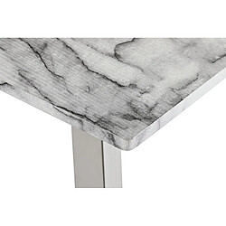 Avis Pegane Table basse rectangulaire en MDF et acier coloris blanc / argenté - longueur 120 x profondeur 60 x hauteur 44 cm