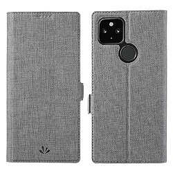 Vili Etui en PU + TPU avec support gris pour votre Google Pixel 5a 5G