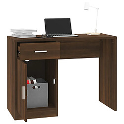 Avis vidaXL Bureau avec tiroir et armoire Chêne marron 100x40x73 cm