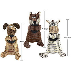 Jouets pour chien 3 paquets de jouets en peluche durables pour chien Jouets à mâcher Jouets interactifs pour chien Entraînement