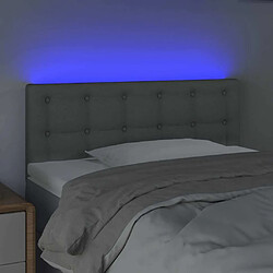 Avis Maison Chic Tête de lit scandinave à LED,meuble de chambre Gris clair 100x5x78/88 cm Tissu -MN40803