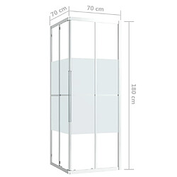 vidaXL Cabine de douche ESG 70x70x180 cm pas cher