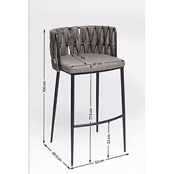 Karedesign Tabouret de bar Cheerio gris Kare Design pas cher