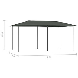 Acheter Vidaxl lvédère 3x6x2,6 m Anthracite 160 g/m²