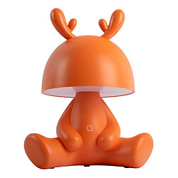 Avis LEITMOTIV Lampe à poser en plastique LED Deer orange.