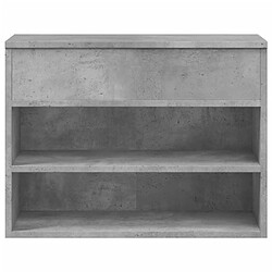 Acheter vidaXL Banc à chaussures Gris béton 60x30x45 cm Bois d’ingénierie