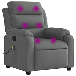 Maison Chic Fauteuil Relax pour salon, Fauteuil de massage inclinable Gris foncé Tissu -GKD21825