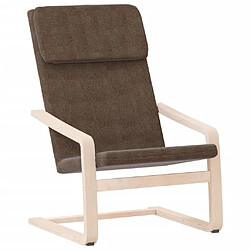 Maison Chic Chaise de relaxation | Fauteuil relax Marron foncé Tissu -GKD18438