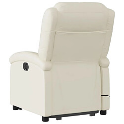 Acheter Maison Chic Fauteuil Relax pour salon, Fauteuil inclinable de massage Crème Similicuir -GKD64066