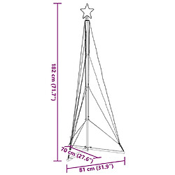 vidaXL Guirlande de sapin de Noël 363 LED blanc froid 182 cm pas cher