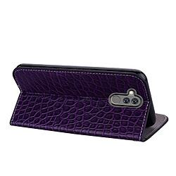 Wewoo Etui à rabat horizontal en cuir texturé texturé avec texture paillettée pour Huawei Mate 20 lite, avec fentes pour cartes et support (Violet) pas cher