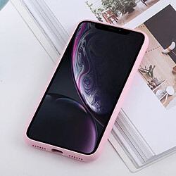 Wewoo Coque TPU antichoc en silicone liquide de couleur solide pour iPhone XR (rose)