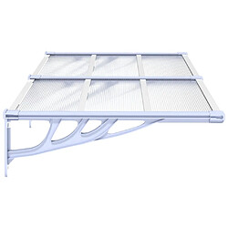 Avis vidaXL Auvent de porte Gris et transparent 152,5x90 cm Polycarbonate