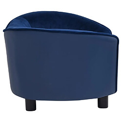 Acheter vidaXL Canapé pour chien Bleu 69x49x40 cm Peluche et similicuir