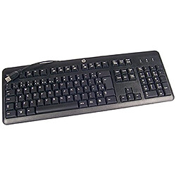 HP 672647-033 USB QWERTY Anglais britannique Noir clavier - claviers (Standard, Avec fil, USB, Clavier à membrane, QWERTY, Noir)