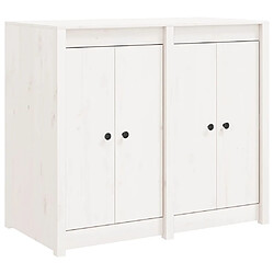 vidaXL Armoire de cuisine d'extérieur blanc bois de pin massif