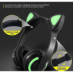 Avis Universal Bluetooth stéréo oreille de chat casque clignotant lumineux casque de jeu casque LED couvercle Lide Lide @