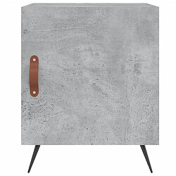 Avis vidaXL Table de chevet gris béton 40x40x50 cm bois d’ingénierie