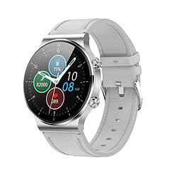 Chrono M2Pro Montre Connectée hommes femmes IP68 étanche Bluetooth appel musique Smartwatch fréquence cardiaque exercice Fitness Tracker(Gris)