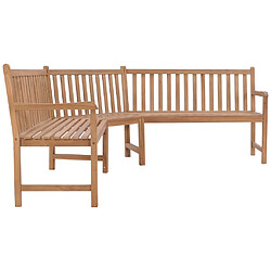 Helloshop26 Banc de jardin meuble de patio d'extérieur terrasse d'angle de jardin 185 x 185 x 90 cm bois de teck solide 02_0011124