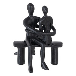 BigBuy Home Figurine Décorative Noir Aluminium 15 x 17 x 20 cm