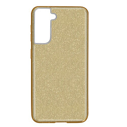 Avizar Coque pour Samsung Galaxy S21 Paillette Amovible Silicone Semi-rigide or