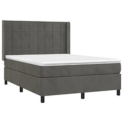 Acheter Sommier à lattes,Cadre à lattes de lit pour Adulte matelas et LED Gris foncé 140x190 cm -MN74949