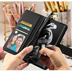 Avizar Étui Losange pour Samsung Galaxy S23 Ultra Porte-carte et Rangement zippé Noir pas cher