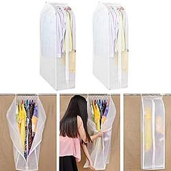 Universal 2 PIC Vêtements pour la maison Vêtements 3D transparents Sac à poussière Armoire polyvalente Sac de rangement pour vêtements pas cher