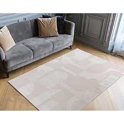 Lisa Design Telio - tapis rectangulaire motif bohème - taupe pas cher