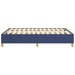 vidaXL Cadre de lit sans matelas bleu 140x200 cm tissu pas cher