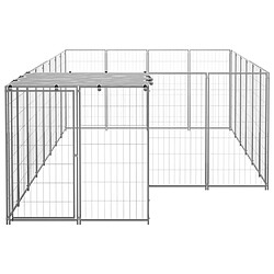 Avis Helloshop26 Chenil extérieur cage enclos parc animaux chien argenté 8,47 m² acier 02_0000303