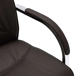 Helloshop26 Chaise fauteuil siège de bureau informatique étude cantilever similicuir noir 02_0023996 pas cher