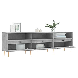 Acheter Maison Chic Meuble TV scandinave - Banc TV pour salon gris béton 150x30x44,5 cm bois d'ingénierie -MN69904