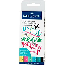 Ensemble de Marqueurs Faber-Castell Pitt Artist Coffret Calligraphie Gâteau 5 Unités