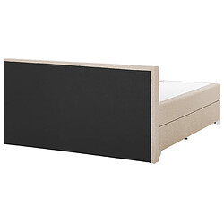 Acheter Beliani Lit boxspring en tissu beige 160x200 cm PRESIDENT