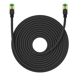 Braided network cable cat.8 Baseus Ethernet RJ45, 40Gbps, 20m (black)