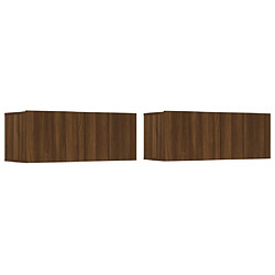 Acheter vidaXL Ensemble de meubles TV 4 pcs Chêne marron Bois d'ingénierie