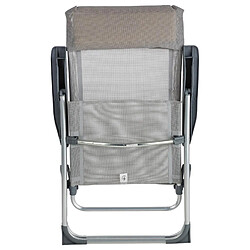 Neka Fauteuil relax de jardin pliant Aloe - 5 Positions - Gris