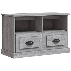 vidaXL Meuble TV sonoma gris 80x35x50 cm bois d'ingénierie