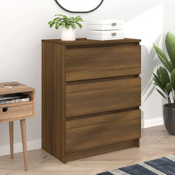 Maison Chic Buffet,Meuble de Rangement,commode pour salon,Cuisine Chêne marron 60x35x76 cm Bois d'ingénierie -MN56708