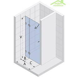 Avis Paroi de douche universelle RIHO SCANDIC MISTRAL M104 en verre clair